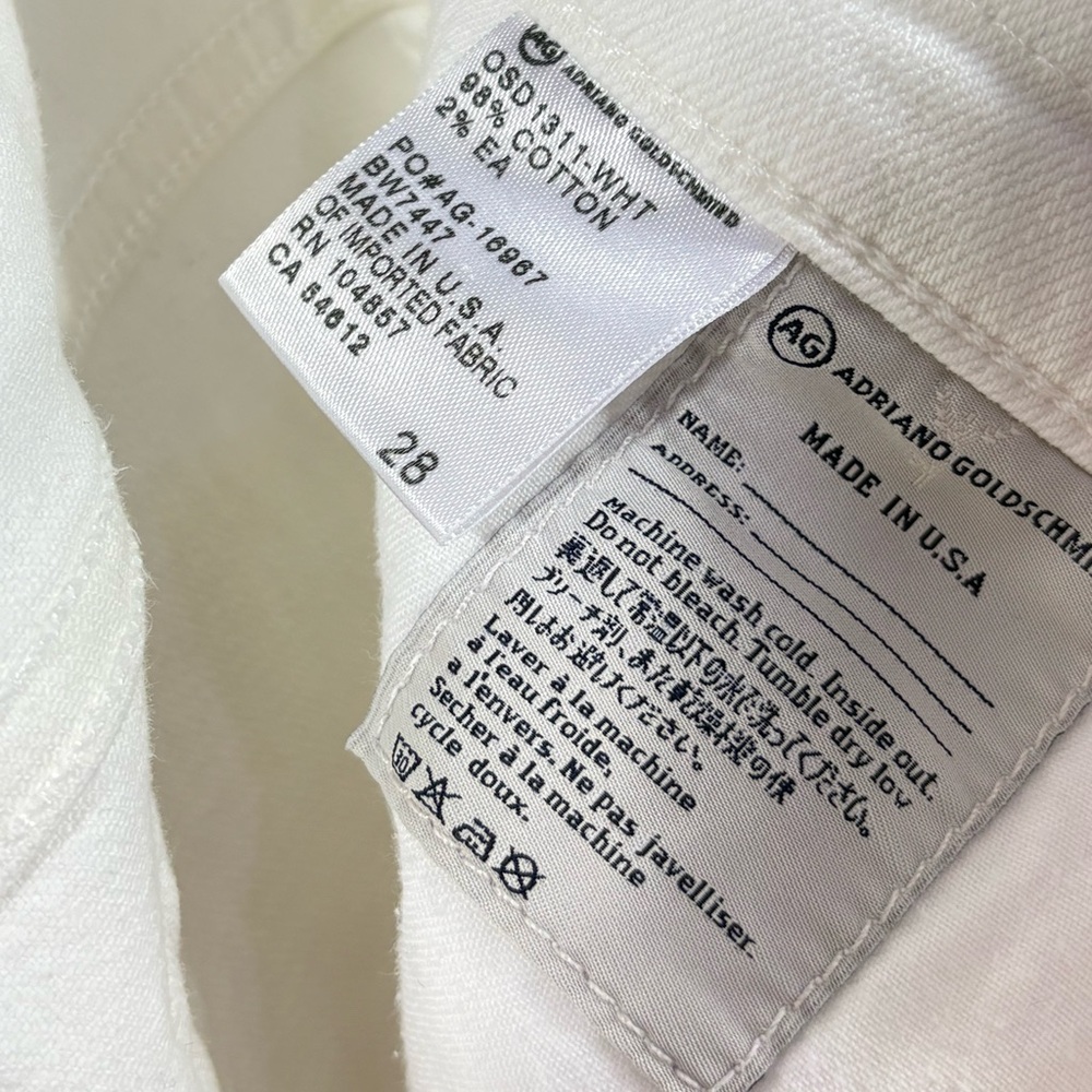 AG Adriano Goldschmid The Pixie White Roll-Up Shorts in Size 28 NWOT - Picture 2 of 8